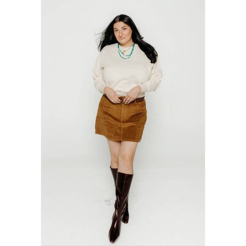 NEW THINKING MU bird jodie sweatshirt in white